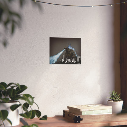 Godzilla Minus One, Fine Art Posters, Godzilla movie rendition, monsters, movies, posters, canvas, fine art, graphic design, png, CanvasPrints