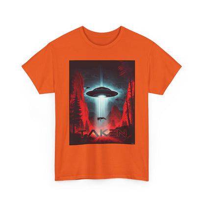 Taken, Unisex Heavy Cotton Tee, UFO inspired t-shirt, graphic design, art, png, t-shirts, tshirts, tee