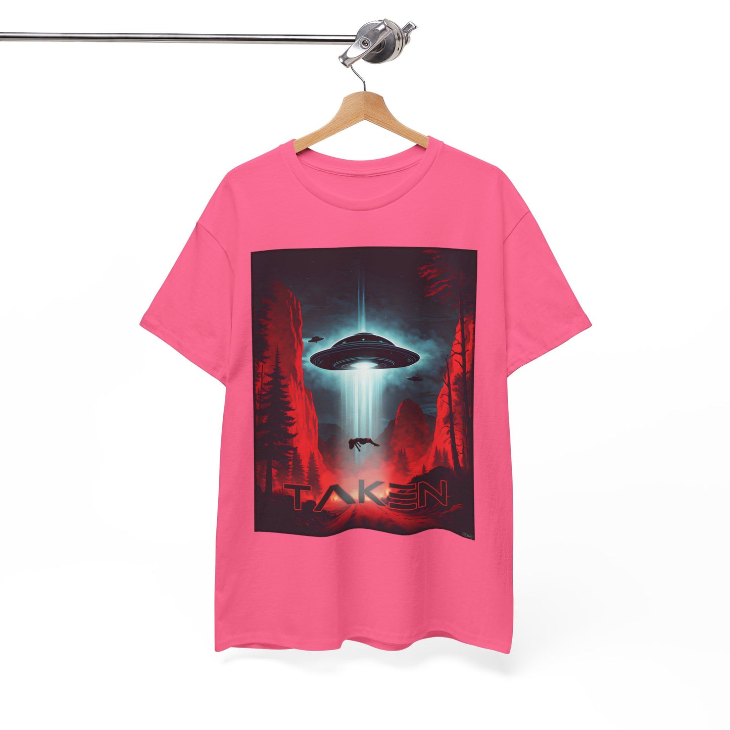 Taken, Unisex Heavy Cotton Tee, UFO inspired t-shirt, graphic design, art, png, t-shirts, tshirts, tee