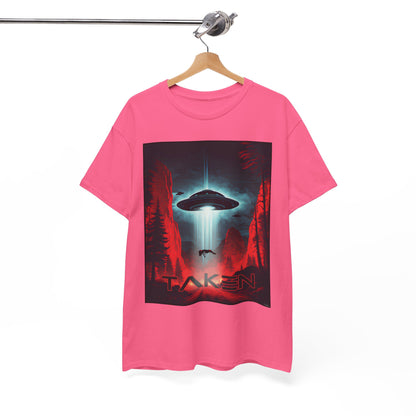 Taken, Unisex Heavy Cotton Tee, UFO inspired t-shirt, graphic design, art, png, t-shirts, tshirts, tee