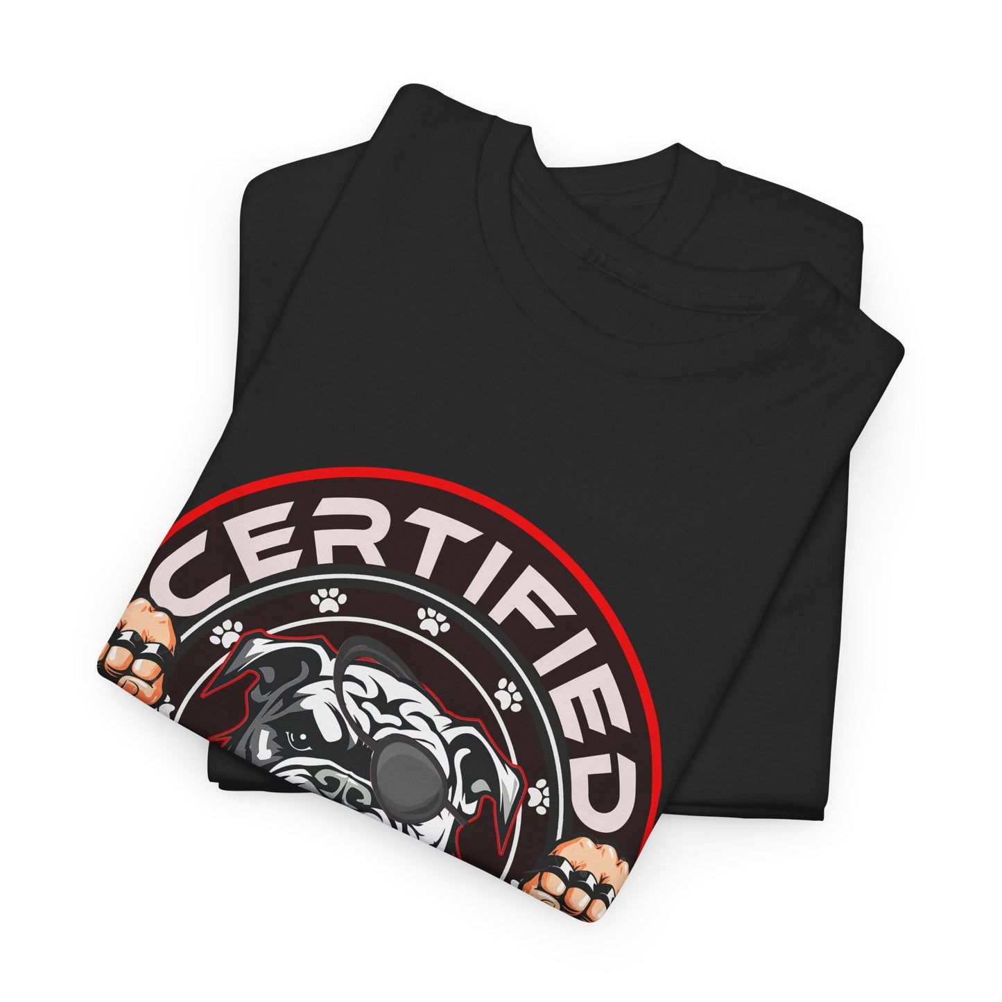 Certified Bounty Hunter, Unisex Heavy Cotton Tee, comedy, bulldog, print design, png, GraphicTees