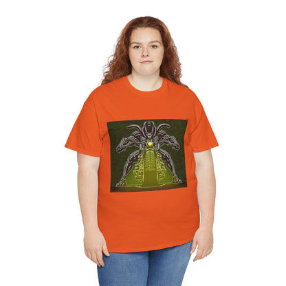 Alien Biker Neon Sci‑Fi Motorcycle T-Shirt