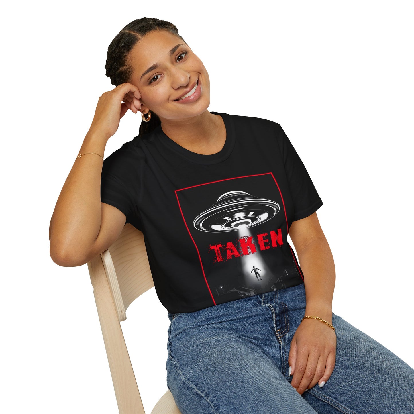 Taken, Alien Abduction, Unisex T-Shirt, Taken Graphic Tee, UFO Gift, Casual Wear, Sci-Fi Fan Apparel, Fun Statement Shirt, GraphicTees