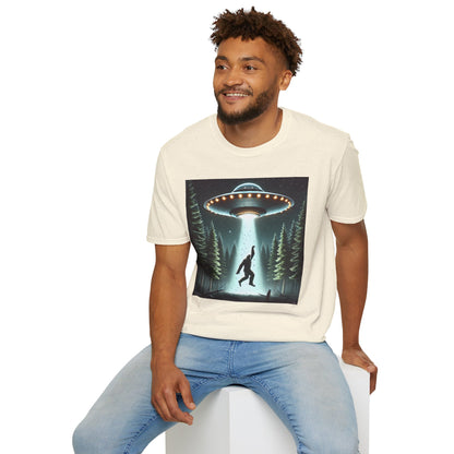 Funny UFO Abduction Unisex T-Shirt, Alien Theme Tee, Gift for Sci-Fi Lovers, Cool Graphic Shirt, Quirky Apparel, Unique Vintage Style