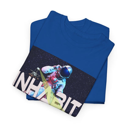 Inhabit Mars, Unisex Heavy Cotton Tee, Space, SpaceX, Universe, UFO, multiverse, graphic design, png, graphic design, t-shirts, tee