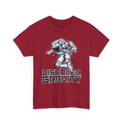 Discover Gravity. Unisex Heavy Cotton Tee - Fun Astronaut, Astronomy Graphic Tee - Unisex graphic design, png Express Delivery available