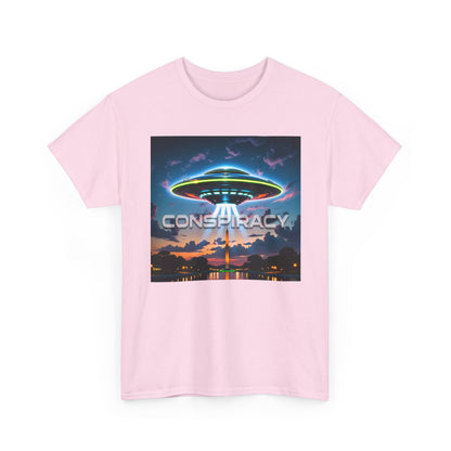Retro Neon Alien UFO T-Shirt — "Conspiracy at DC" Graphic Tee