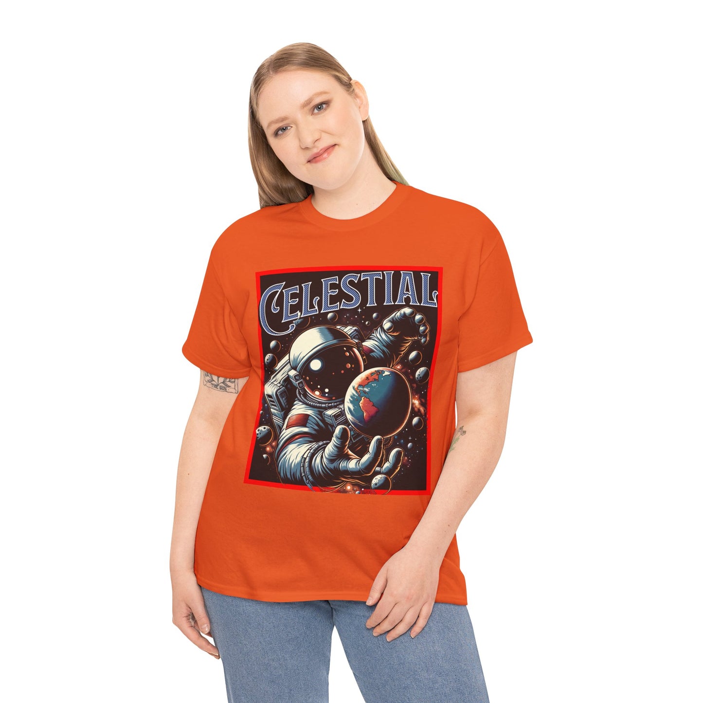 Celestial Astronaut Tee - Unisex Vintage Space Graphic T-Shirt, png, t-shirt, tshirts