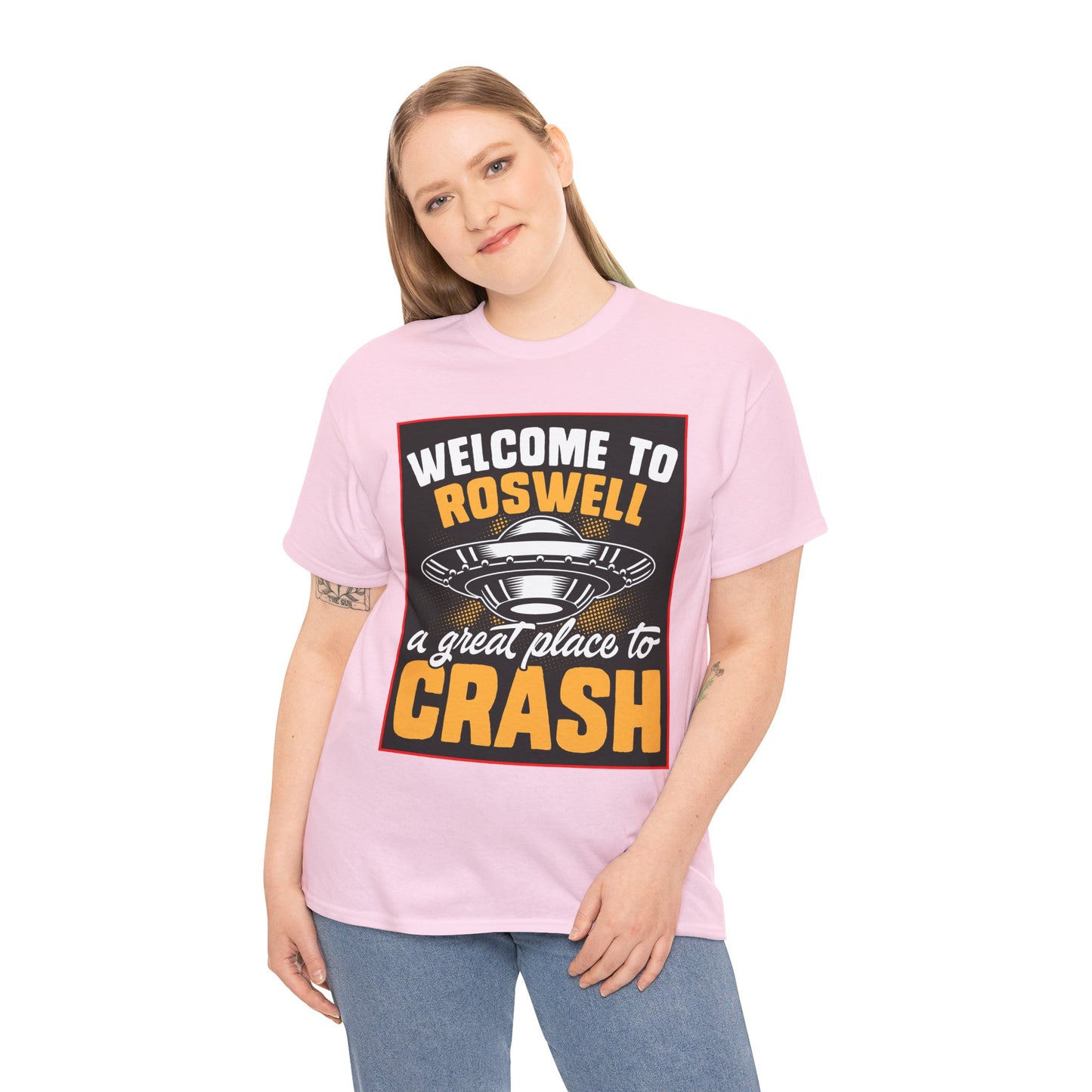 Roswell, UFO, Unisex Heavy Cotton Tee, graphic design, png, t-shirts, t-shirt, tshirts