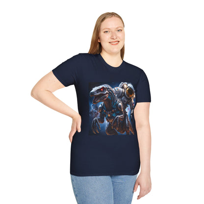 Space Dinosaur Unisex Softstyle T-Shirt, Fun Gift for Kids, Science Fiction Tee, Unique Graphic Shirt, Cool Outfit for Parties, t-shirt, tshirt, png