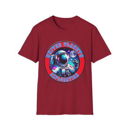United Planets Exploration Astronaut T-Shirt, Science Themed Tee, Outer Space Shirt for Gift, Birthday, Unisex Softstyle Apparel