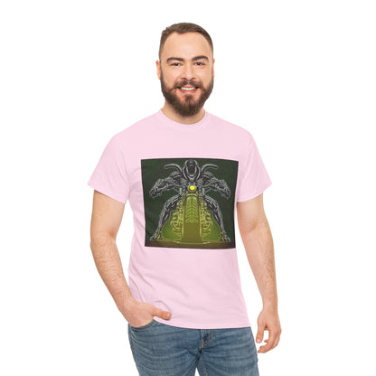 Alien Biker Neon Sci‑Fi Motorcycle T-Shirt