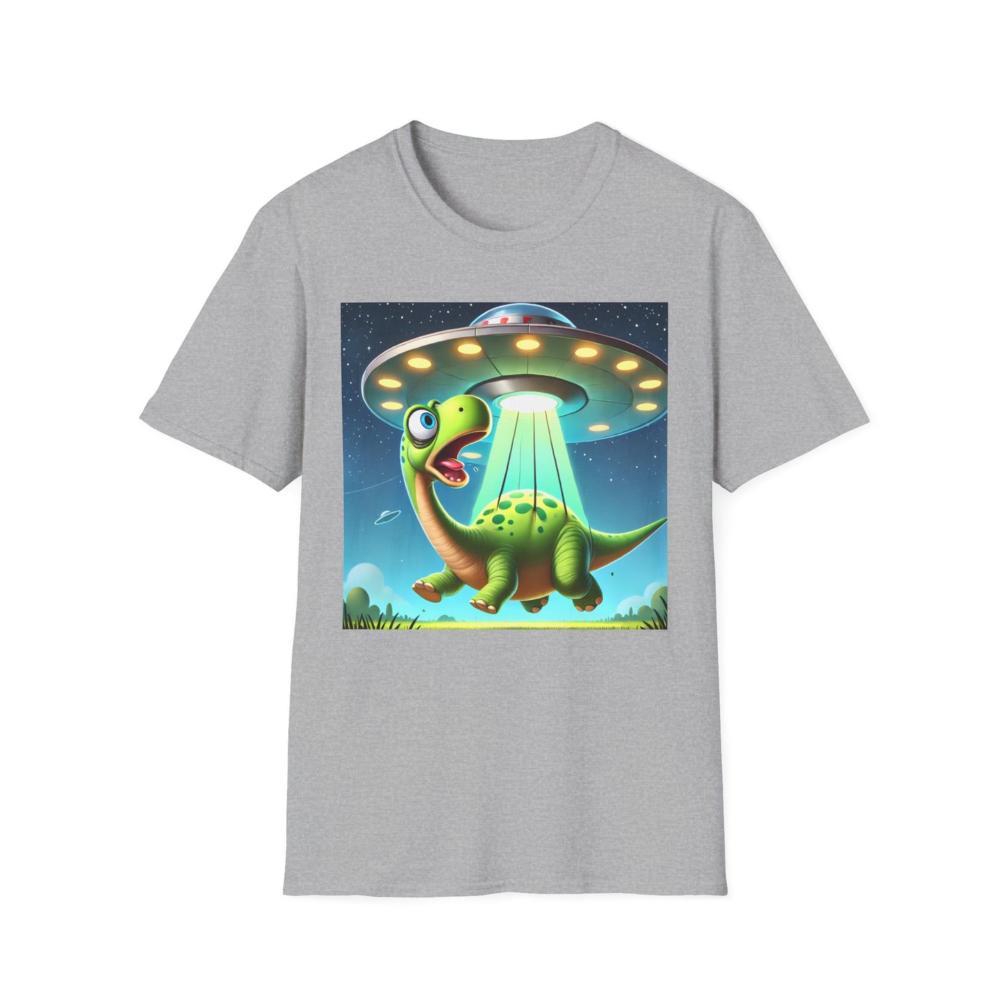 Cute Alien Dinosaur Unisex T-Shirt, Fun Graphic Tee, Kids & Adults, Space Theme, Playful Gift Idea, Birthday, Casual Wear