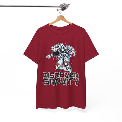 Discover Gravity. Unisex Heavy Cotton Tee - Fun Astronaut, Astronomy Graphic Tee - Unisex graphic design, png Express Delivery available