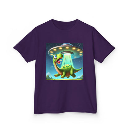 Dinosaur UFO Kids Tee, Fun Graphic Shirt for Boys and Girls, Perfect for Birthdays, Parties, Casual Wear, Gifts, tshirt, t-shirt