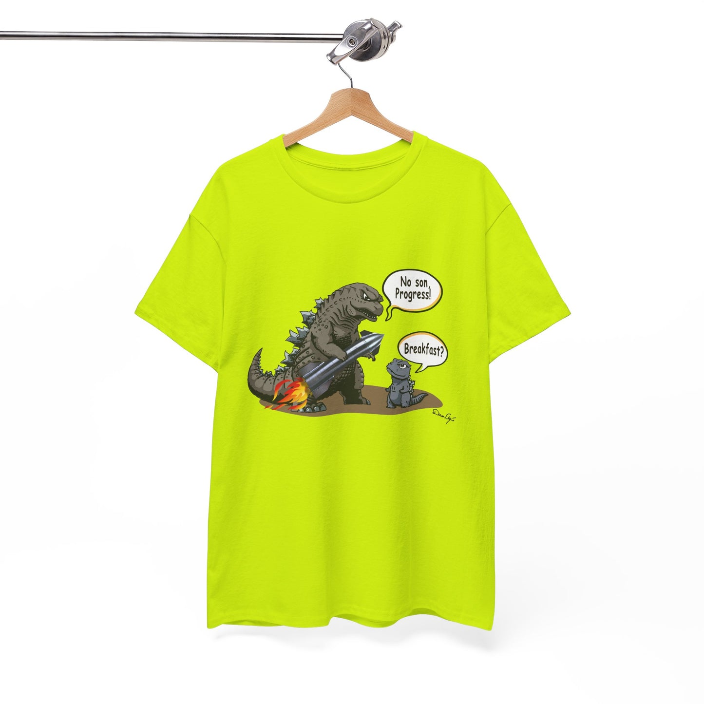 Godzilla, Son and SpaceX, Unisex Heavy Cotton Tee, print design, t-shirt, t-shirts, t-shirts, png, funny, cartoons, tee