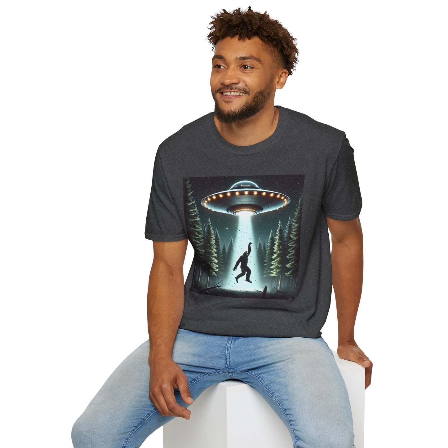 Funny UFO Abduction Unisex T-Shirt, Alien Theme Tee, Gift for Sci-Fi Lovers, Cool Graphic Shirt, Quirky Apparel, Unique Vintage Style