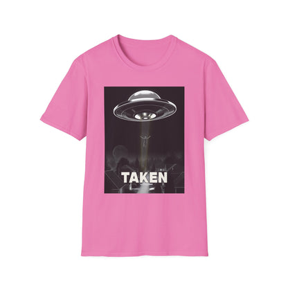 Taken 3, Alien Theme Unisex Softstyle T-Shirt, Fun Graphic Tee for UFO Lovers, Great for Casual Wear, Gifts for Sci-Fi Fans, Cool Shirt