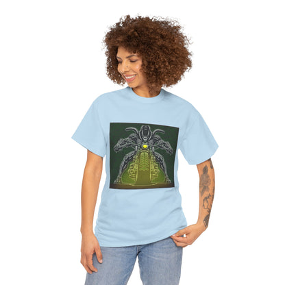 Alien Biker Neon Sci‑Fi Motorcycle T-Shirt