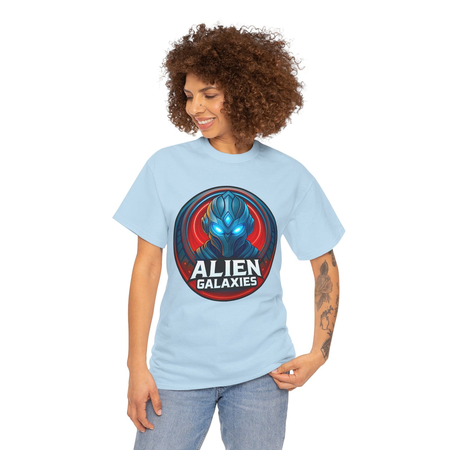 Alien Galaxies T-Shirt — Sci‑Fi Alien Emblem Tee, unisex, t-shirt, png, graphic design