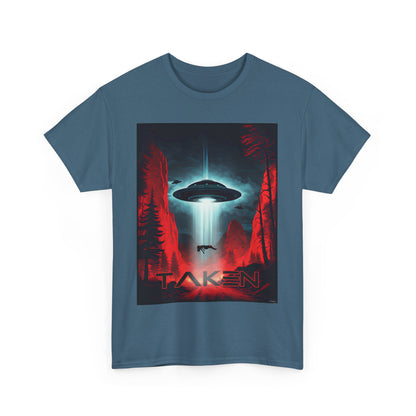 Taken, Unisex Heavy Cotton Tee, UFO inspired t-shirt, graphic design, art, png, t-shirts, tshirts, tee