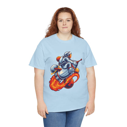Retro Space Explorer Unisex Heavy Cotton Tee, graphic designed, tees, t-shirt, t-shirts, png