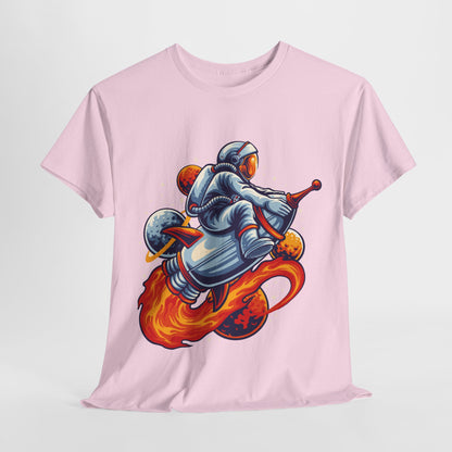 Retro Space Explorer Unisex Heavy Cotton Tee, graphic designed, tees, t-shirt, t-shirts, png