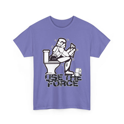 Use The Force, Unisex Heavy Cotton Tee, Star Wars, funny, restroom jokes, graphic design, png