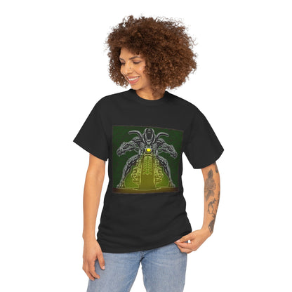 Alien Biker Neon Sci‑Fi Motorcycle T-Shirt