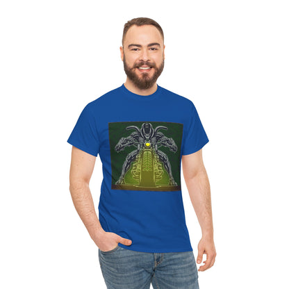 Alien Biker Neon Sci‑Fi Motorcycle T-Shirt