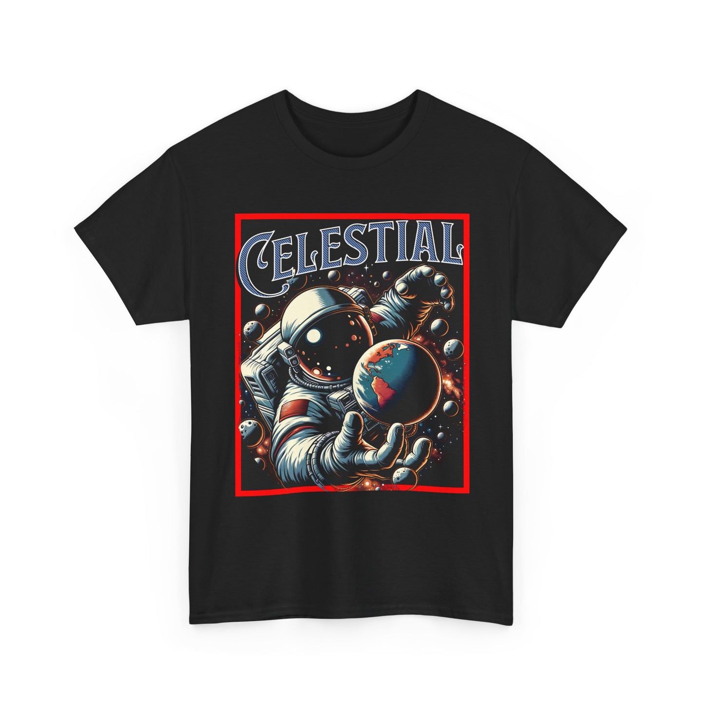 Celestial Astronaut Tee - Unisex Vintage Space Graphic T-Shirt, png, t-shirt, tshirts