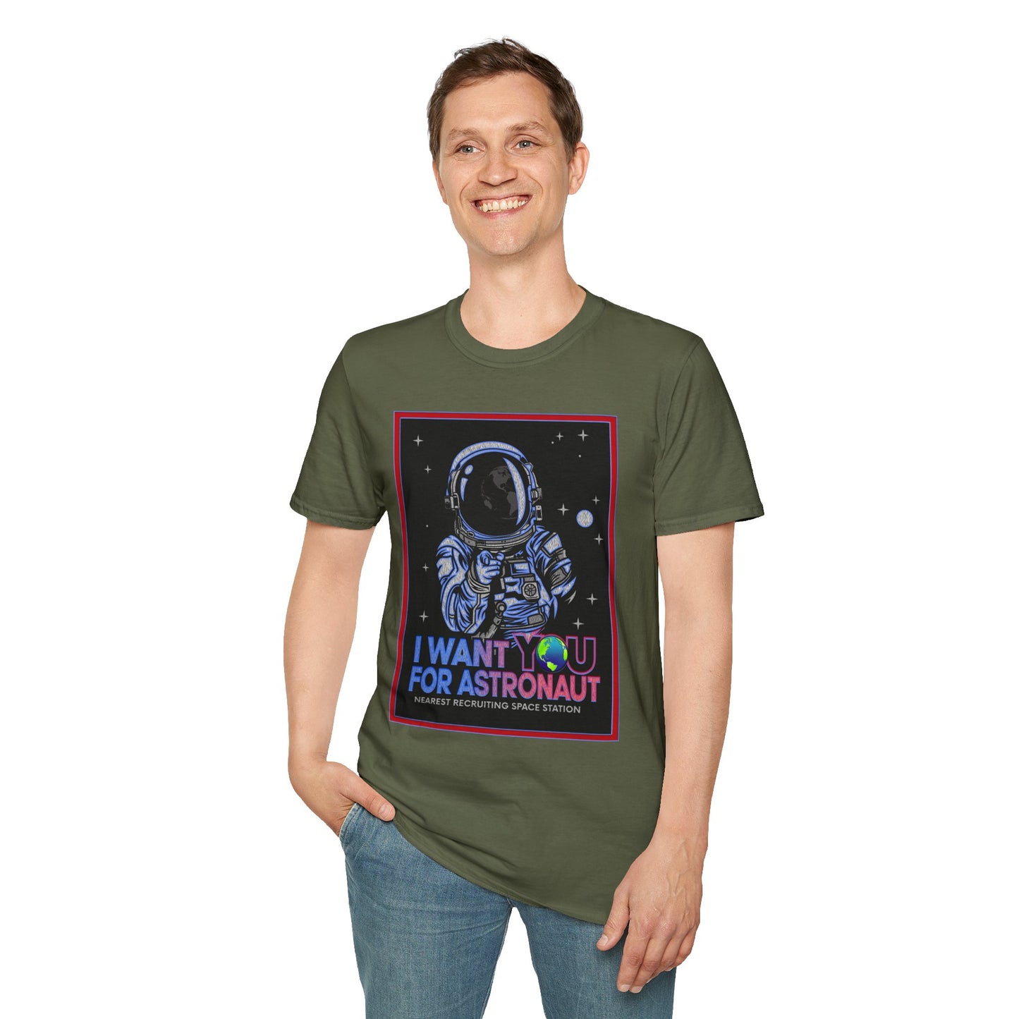 Astronaut Recruitment T-Shirt, Space Lover Gift, Unisex Tee, Science Fiction Apparel, Graphic Shirt, Outer Space Fashion, Graphic design