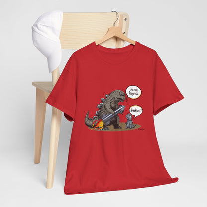 Godzilla, Son and SpaceX, Unisex Heavy Cotton Tee, print design, t-shirt, t-shirts, t-shirts, png, funny, cartoons, tee