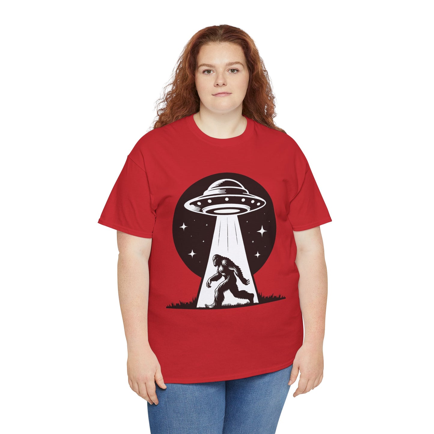 Bigfoot UFO Unisex Tee Graphic Design T-Shirt, GraphicTees, png, sublimation