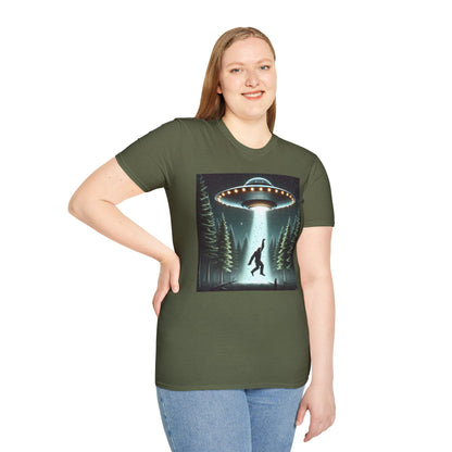 Funny UFO Abduction Unisex T-Shirt, Alien Theme Tee, Gift for Sci-Fi Lovers, Cool Graphic Shirt, Quirky Apparel, Unique Vintage Style