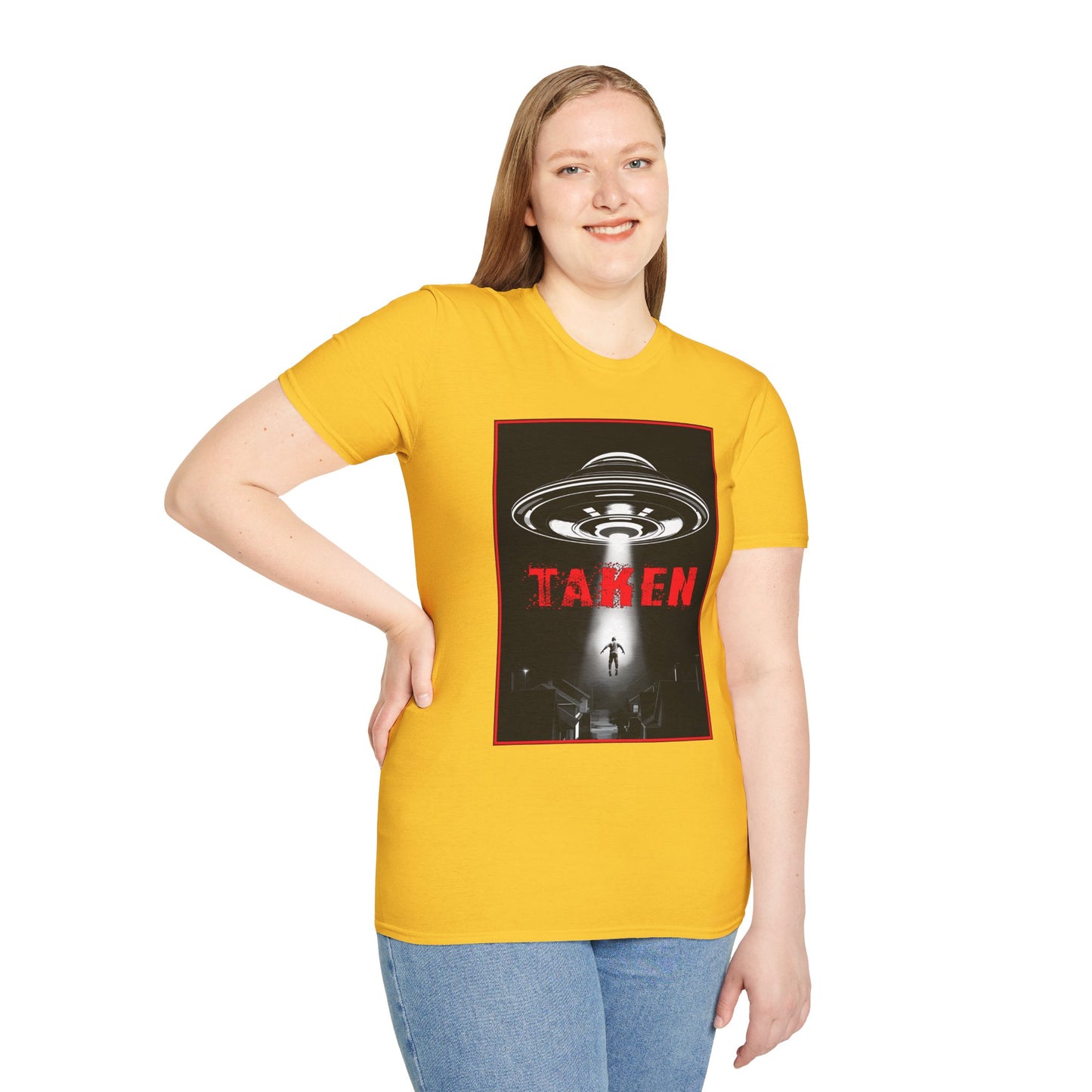Taken, Alien Abduction, Unisex T-Shirt, Taken Graphic Tee, UFO Gift, Casual Wear, Sci-Fi Fan Apparel, Fun Statement Shirt, GraphicTees