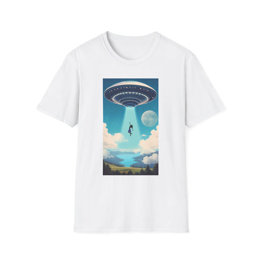 Cosmic Abduction Unisex T-Shirt | Space Alien Tee, UFO Graphic Shirt, Sci-Fi Fan Gift, Casual Style, Cool Vintage Look