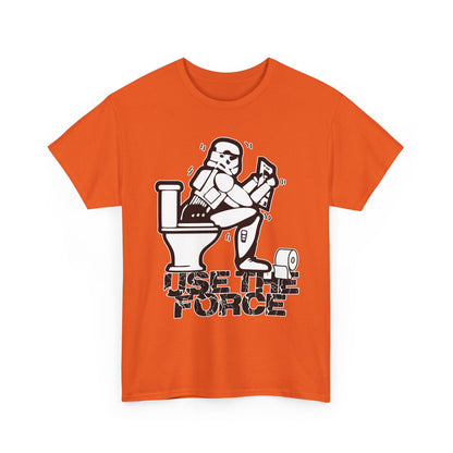 Use The Force, Unisex Heavy Cotton Tee, Star Wars, funny, restroom jokes, graphic design, png