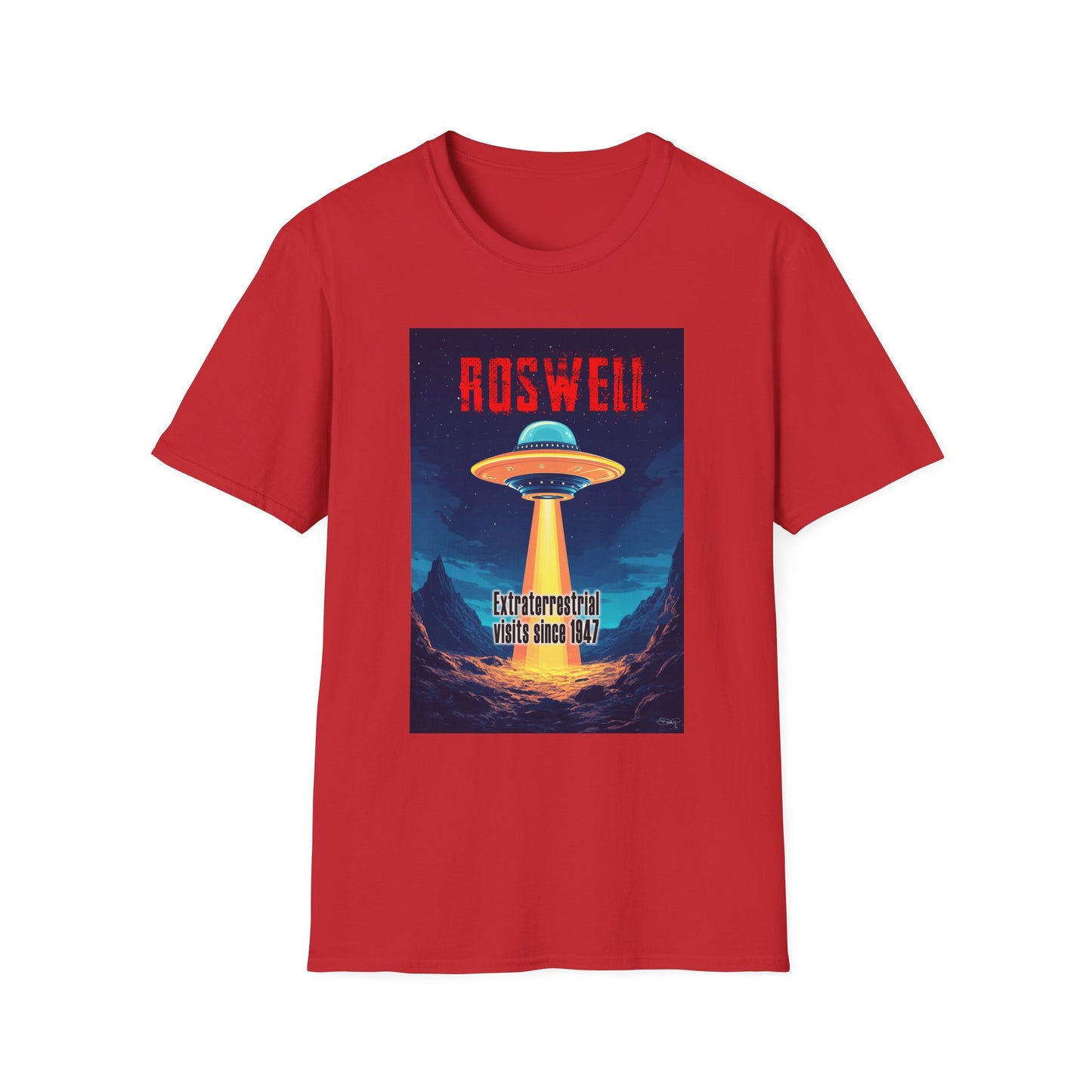 Roswell Alien Encounter Unisex T-Shirt, Retro Space UFO Tee, Sci-Fi Lovers Gift, Convention Wear, Extraterrestrial Tee, graphic design, png