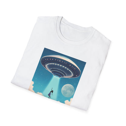 Cosmic Abduction Unisex T-Shirt | Space Alien Tee, UFO Graphic Shirt, Sci-Fi Fan Gift, Casual Style, Cool Vintage Look