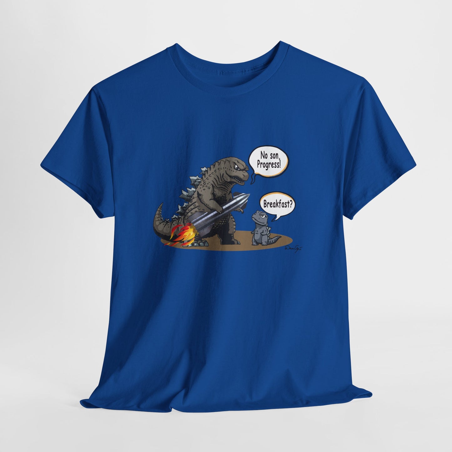 Godzilla, Son and SpaceX, Unisex Heavy Cotton Tee, print design, t-shirt, t-shirts, t-shirts, png, funny, cartoons, tee