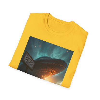 Roswell City Limits, Alien Sunset Softstyle T-Shirt | Unisex Graphic Tee, UFO Theme Shirt, Casual, Gift for Sci-Fi Lovers, Summer Fashion