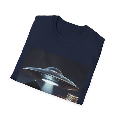 Las Vegas UFO, Vintage UFO Graphic Unisex T-Shirt, Retro Tee for Sci-Fi Lovers, Gift for Space Enthusiasts, Cool Alien Design, Unique Casual Wear