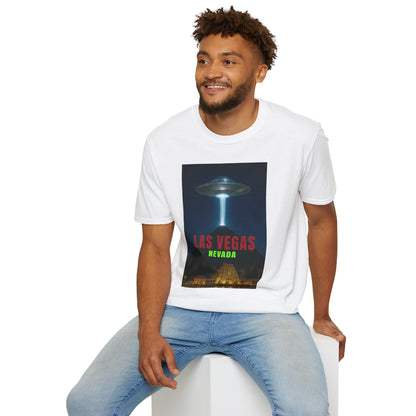 Luxor UFO, Las Vegas UFO Unisex Softstyle T-Shirt - Retro Nevada Design, graphic design, t-shirts, tshirts, tees, GraphicTees, png