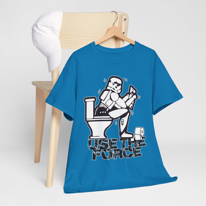 Use The Force, Unisex Heavy Cotton Tee, Star Wars, funny, restroom jokes, graphic design, png