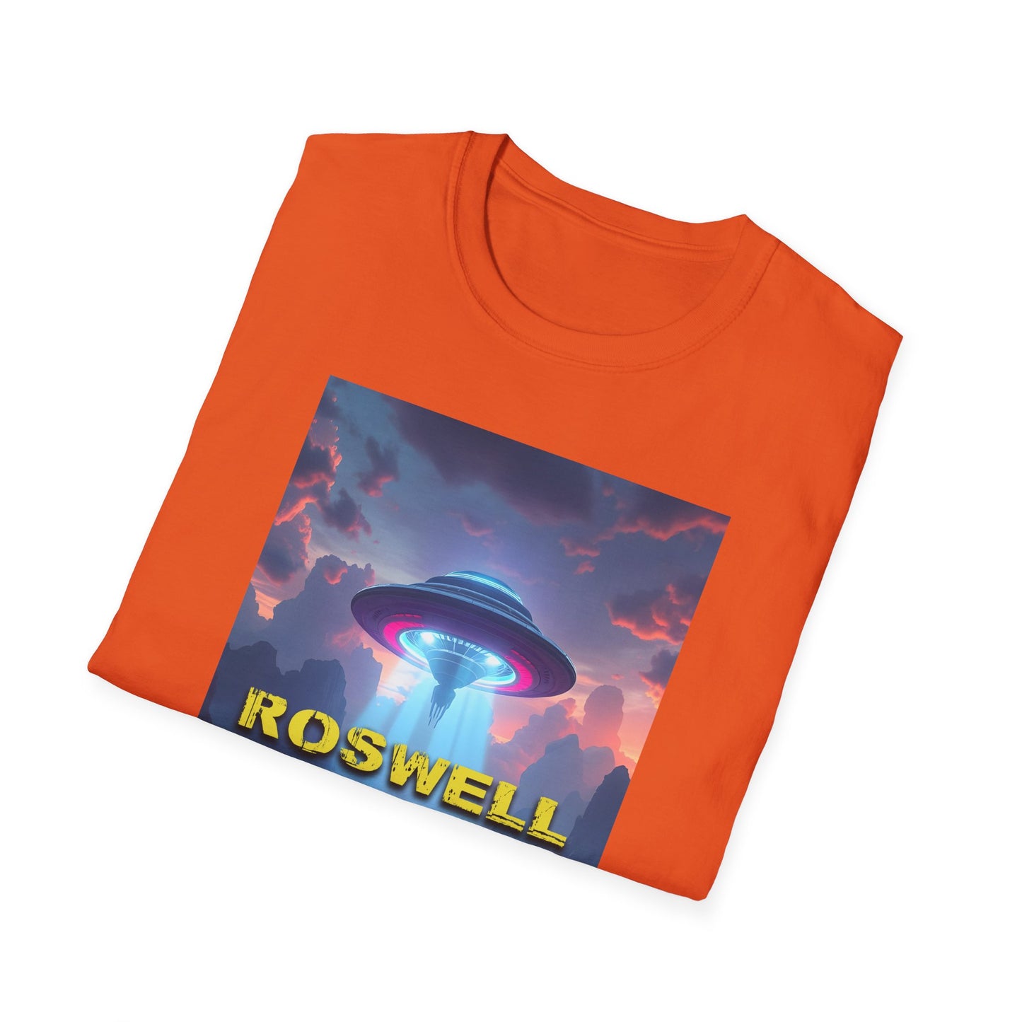 Roswell Probed Retro T-Shirt - Alien UFO Lover Gift, Sci-Fi Apparel, Extraterrestrial Tee, Unisex Softstyle Clothing, graphic design, png