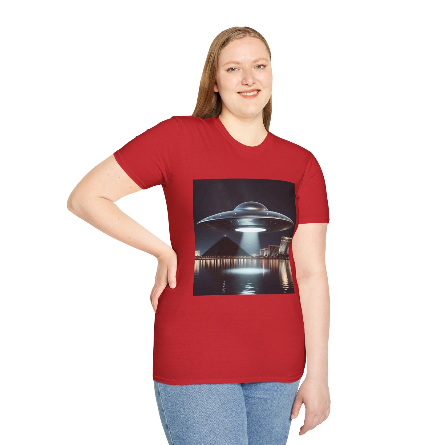 Las Vegas UFO, Vintage UFO Graphic Unisex T-Shirt, Retro Tee for Sci-Fi Lovers, Gift for Space Enthusiasts, Cool Alien Design, Unique Casual Wear