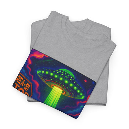 Area 51 Stop UFO Abduction T-Shirt — Neon Alien Invasion Tee