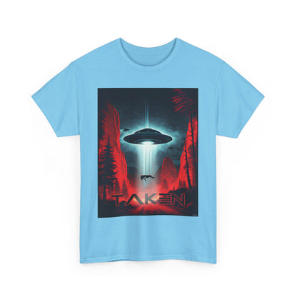 Taken, Unisex Heavy Cotton Tee, UFO inspired t-shirt, graphic design, art, png, t-shirts, tshirts, tee