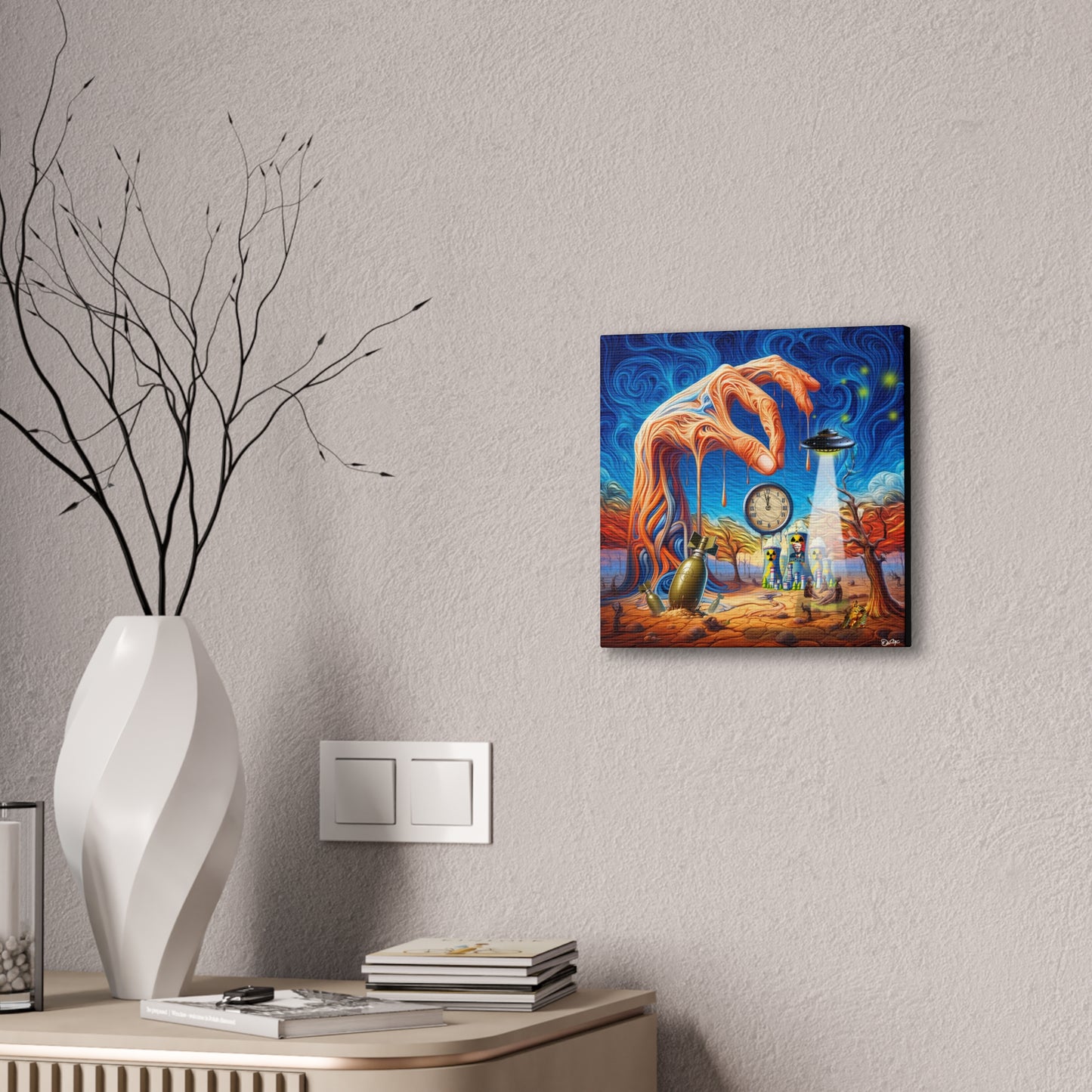 Two Minutes till Midnight, Canvas Stretched, 0.75", doomsday, funny, comedy, graphic design, png, svg